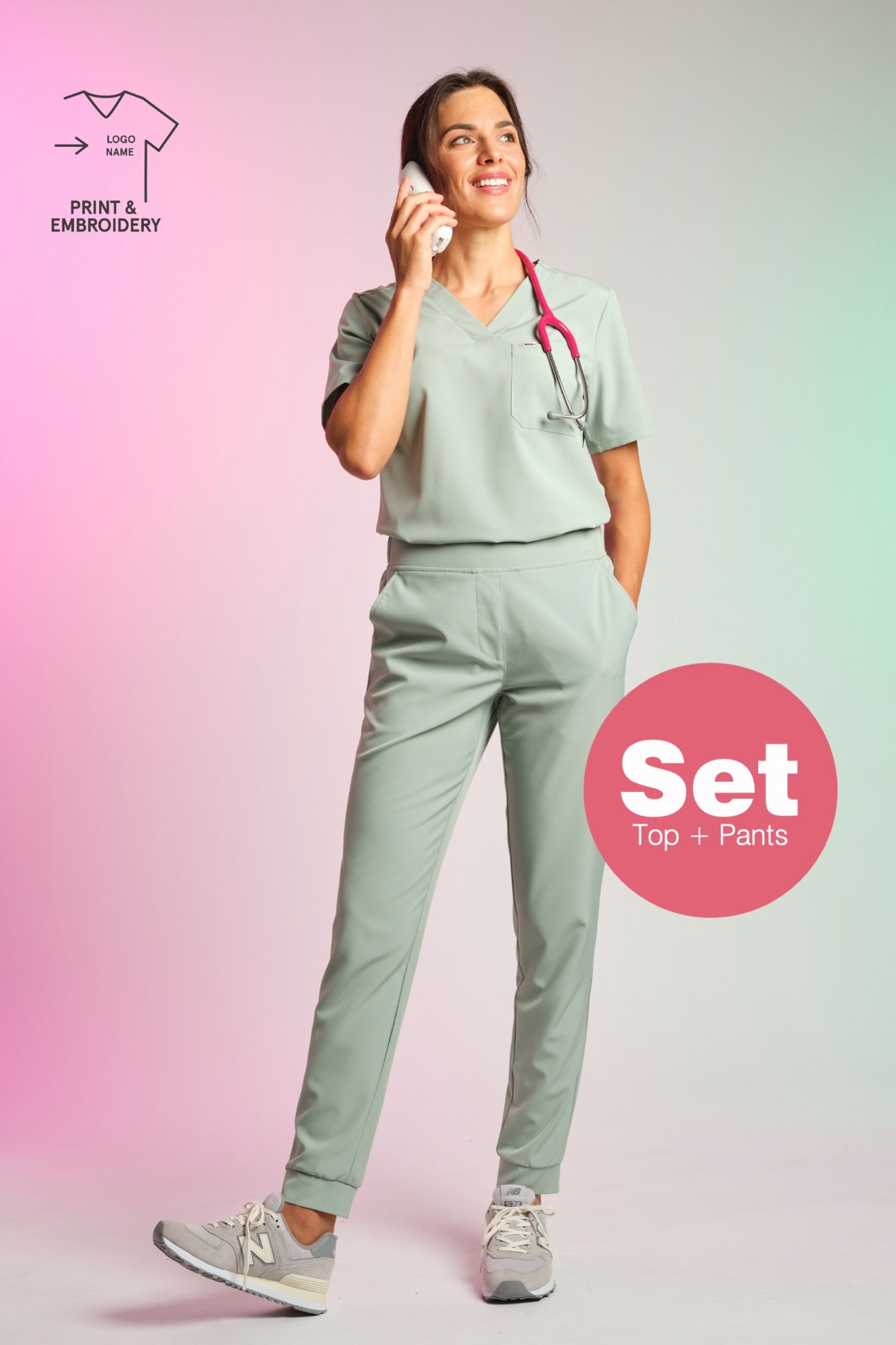 Daily Set – Active Scrub Top "Serena" & Scrub Pants "Tessa"