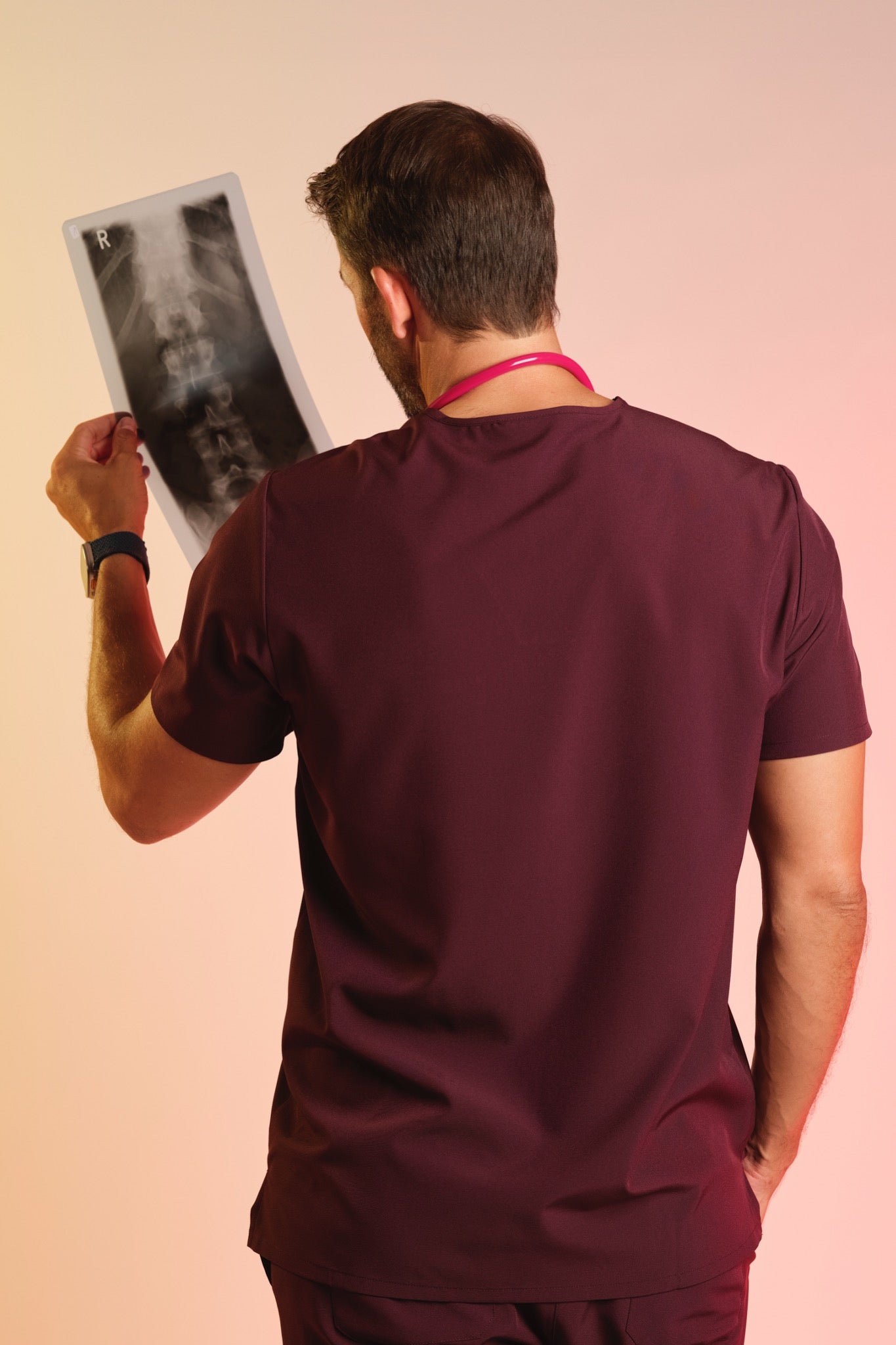 Active Scrub Top "Pete" – Bordeaux