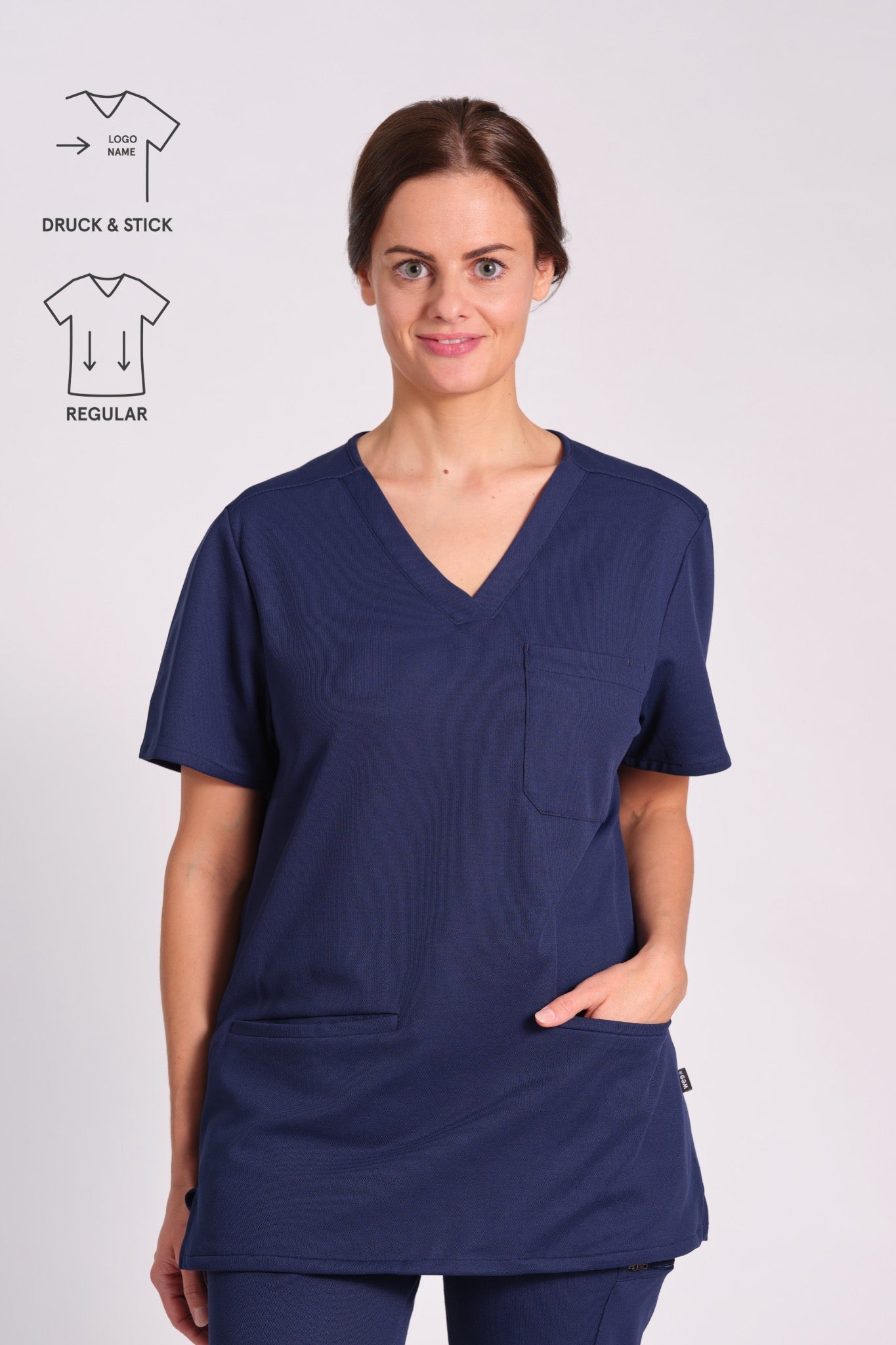 Comfort Kasack "Indira" – Blau (Regular Fit)