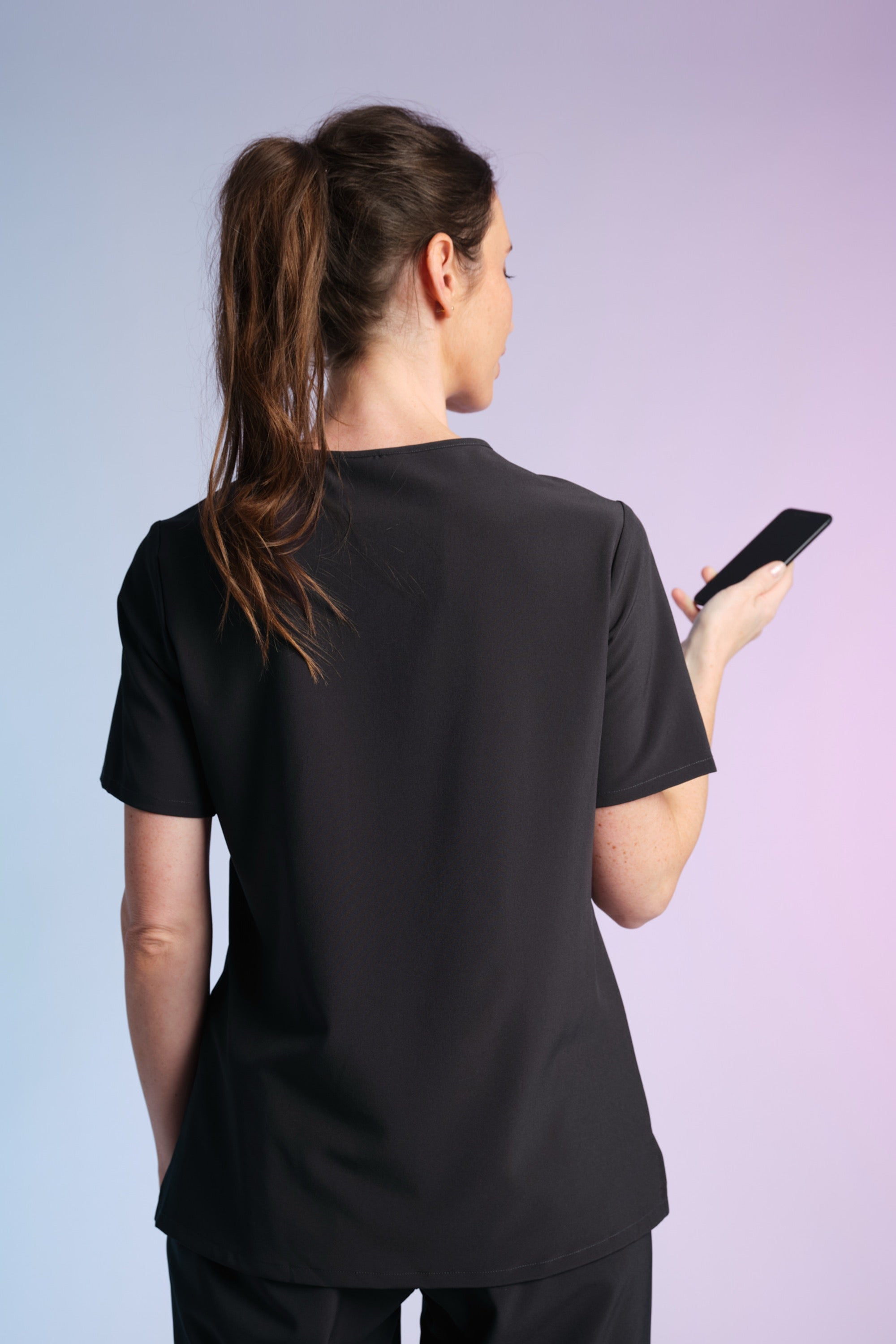 Active Scrub Top "Serena" – Black