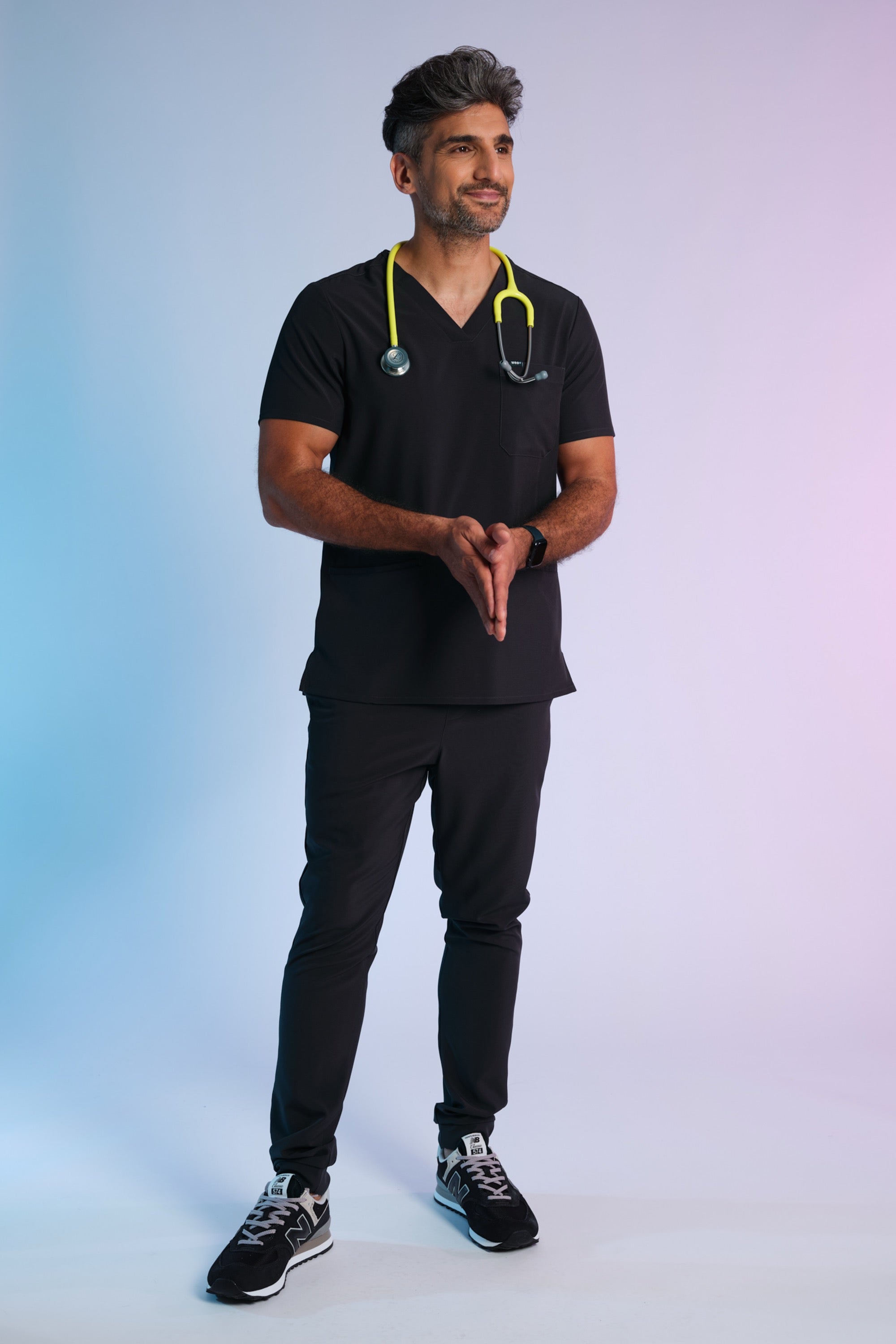 Active Scrub Top "Pete" – Black
