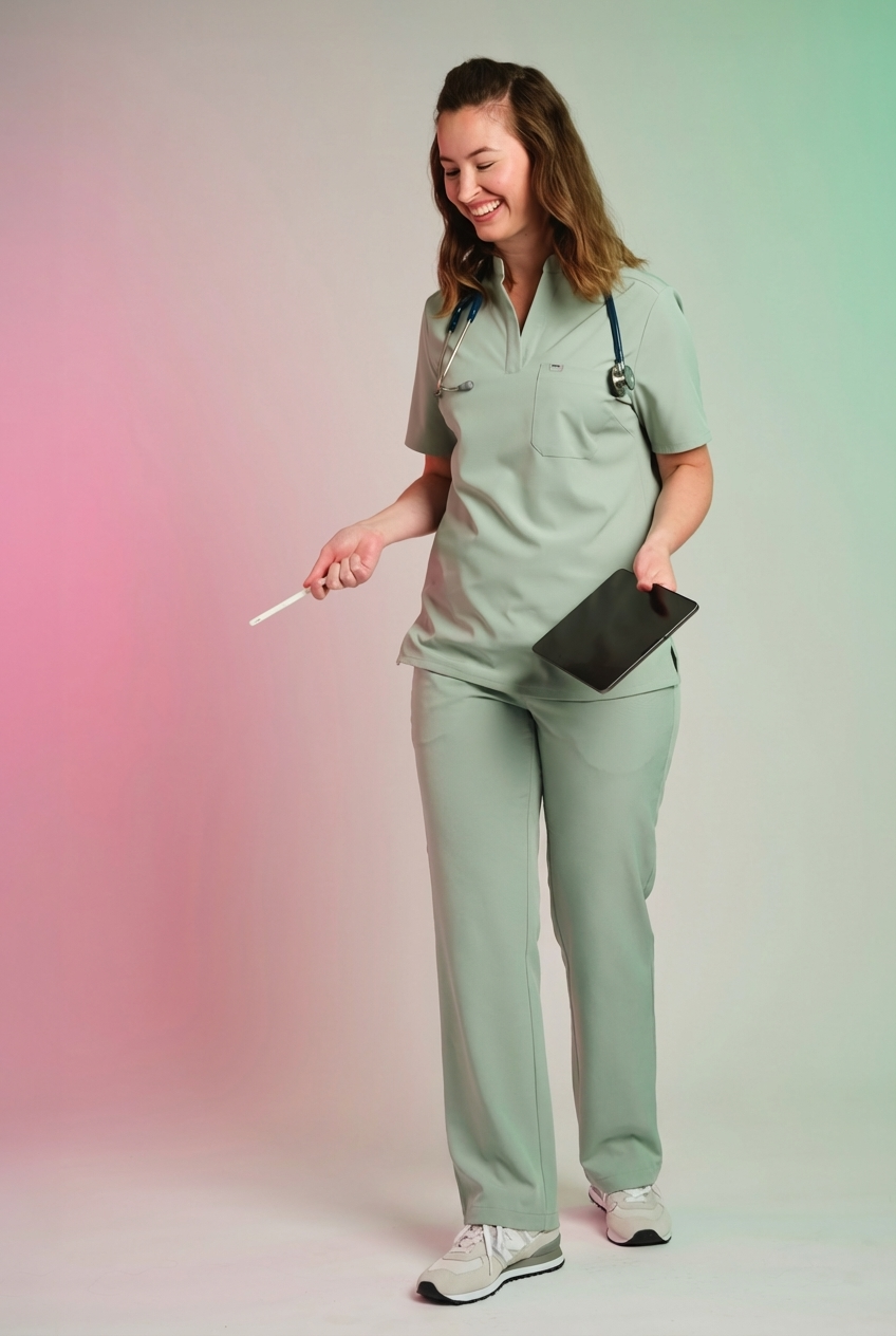 Active Scrub Top "Jackie" – Green