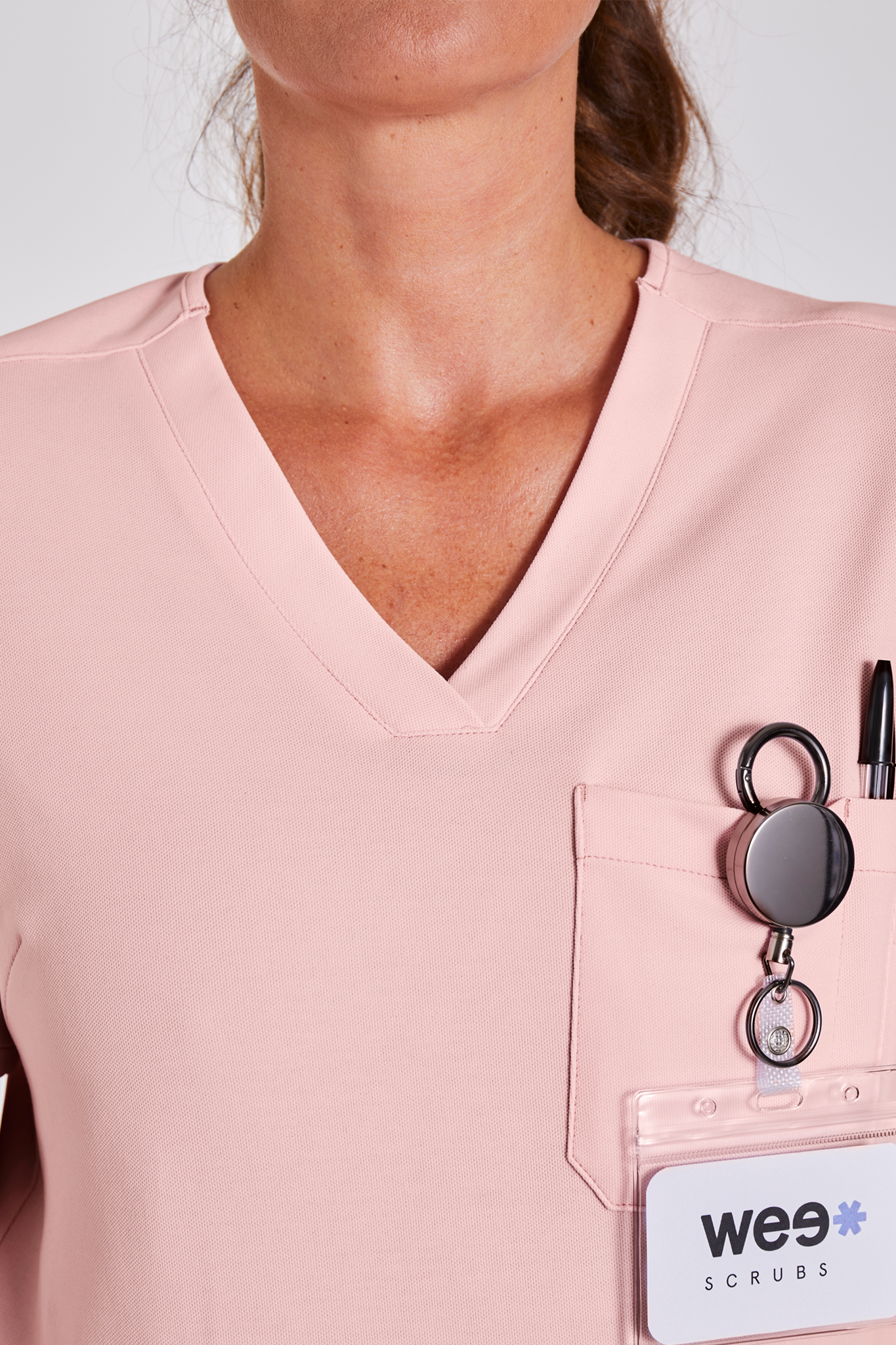 Comfort Scrub Top "indira" - Pink (Regular Fit)