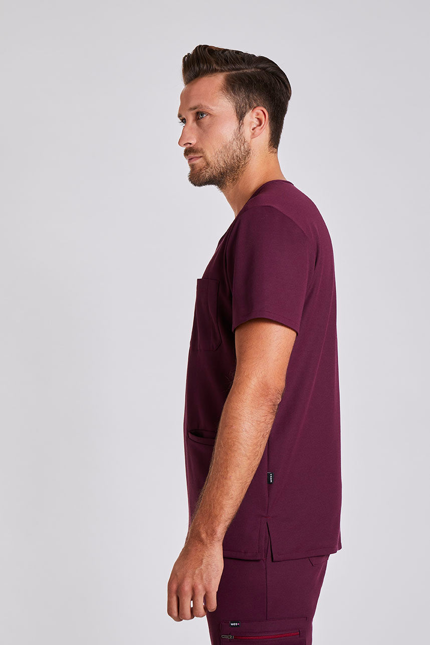 Comfort Scrub Top "Yves" – Bordeaux