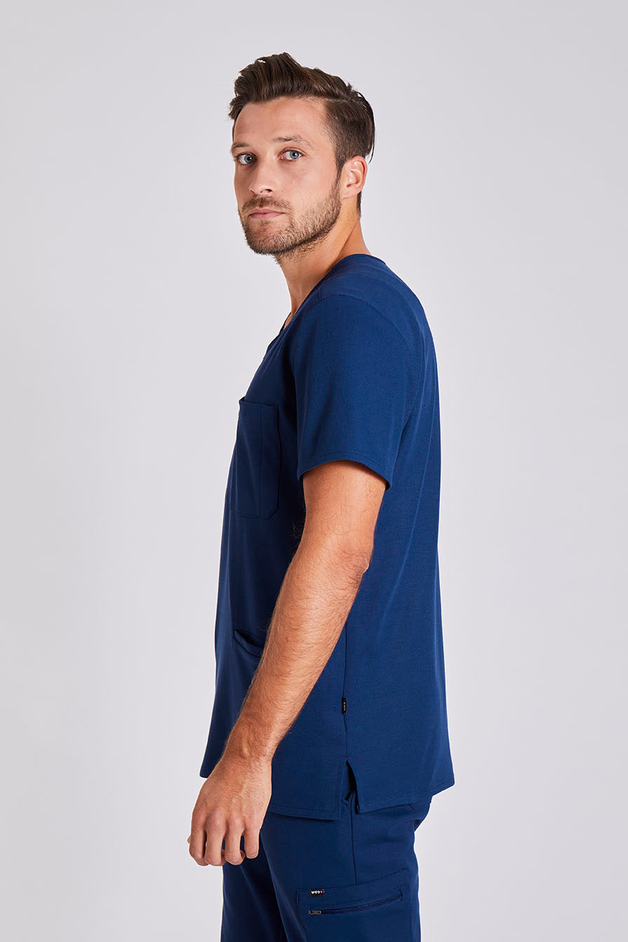 Comfort Scrub Top "Yves" – Blue