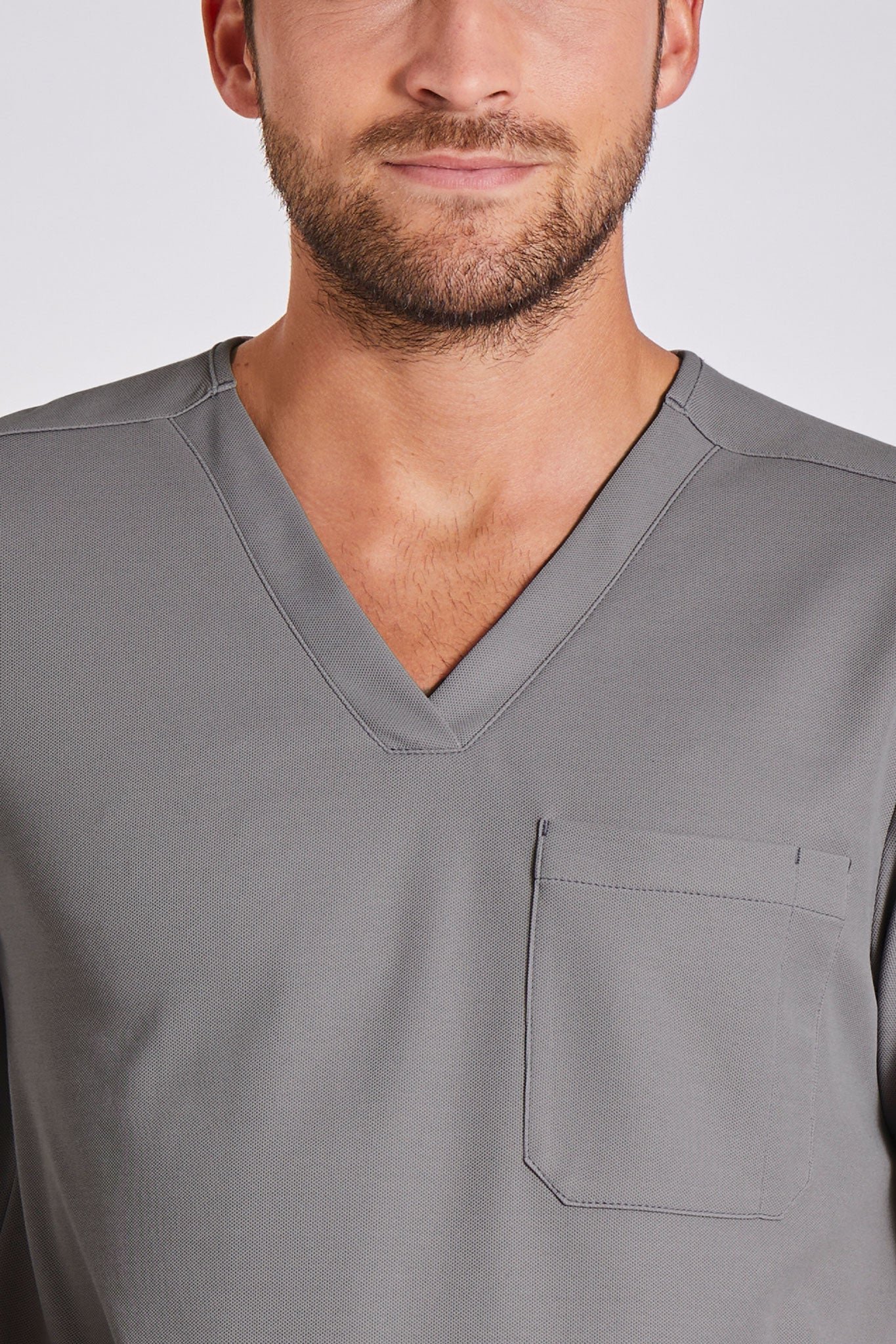 Comfort Scrub Top "Yves" – Grey