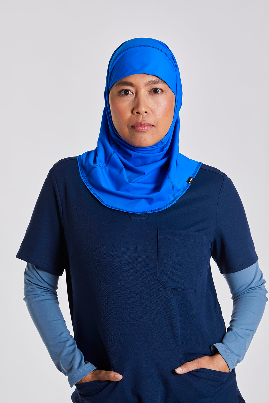 Stretch Hijab - Royalblau