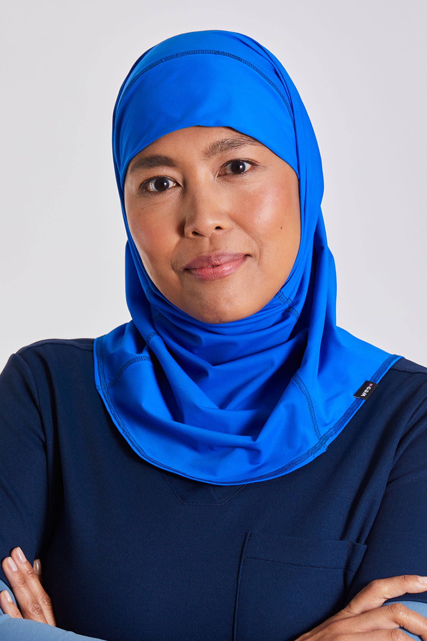 Stretch Hijab - Royalblau