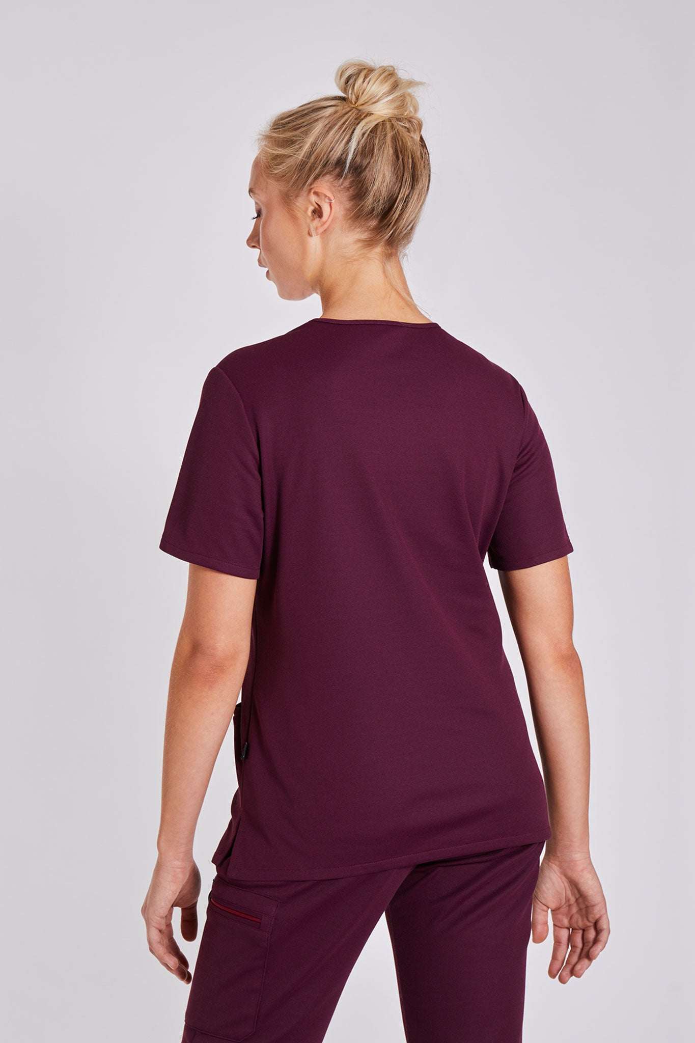 Comfort Kasack "Kamala" – Bordeaux (Slim Fit)