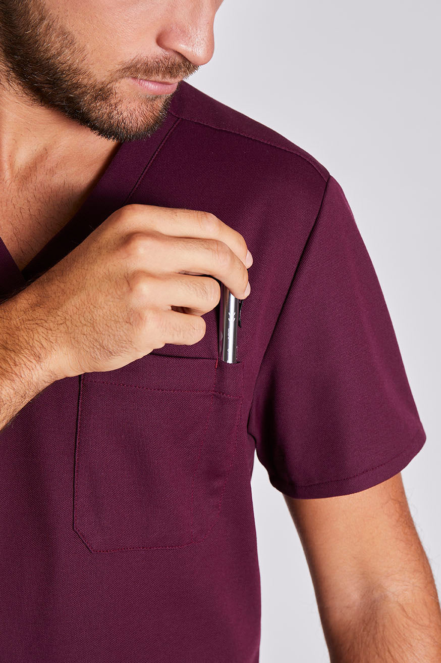 Comfort Scrub Top "Yves" – Bordeaux